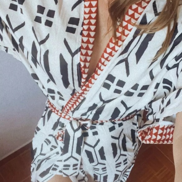 New Bohemian Kimono Duster Jacket Robe Swim Cover - Picture 7 of 12
